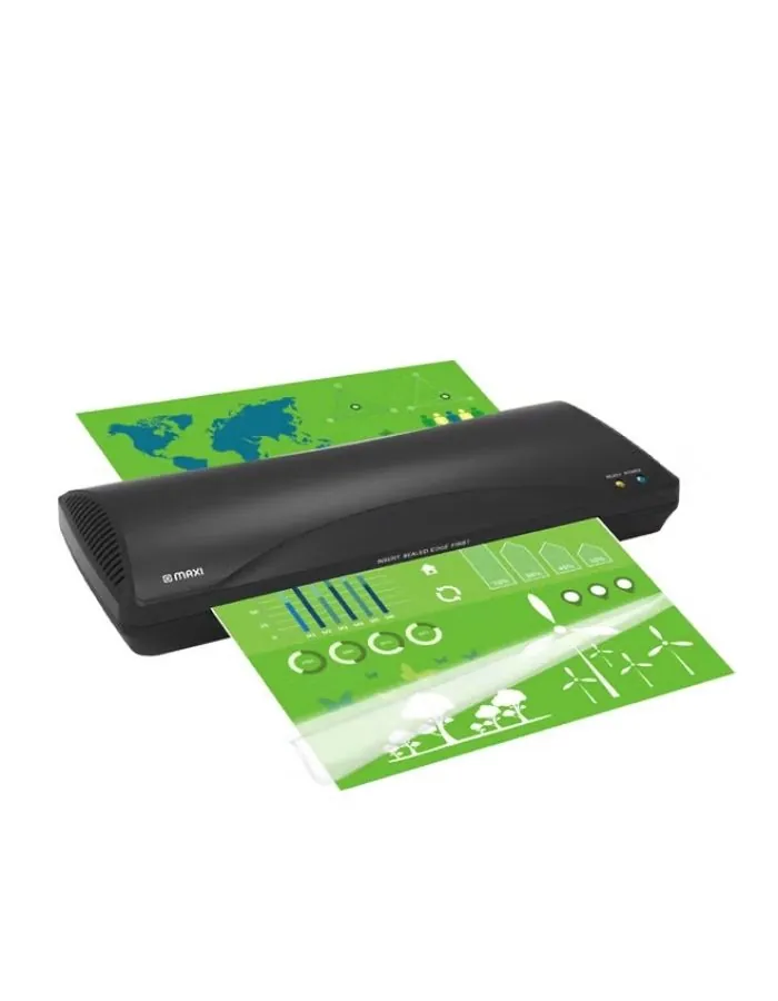 MAXI A3 Laminator Machine 80-125 Micron Hot Laminating Machine for Documents, Photos, Certificates & ID Cards - Black