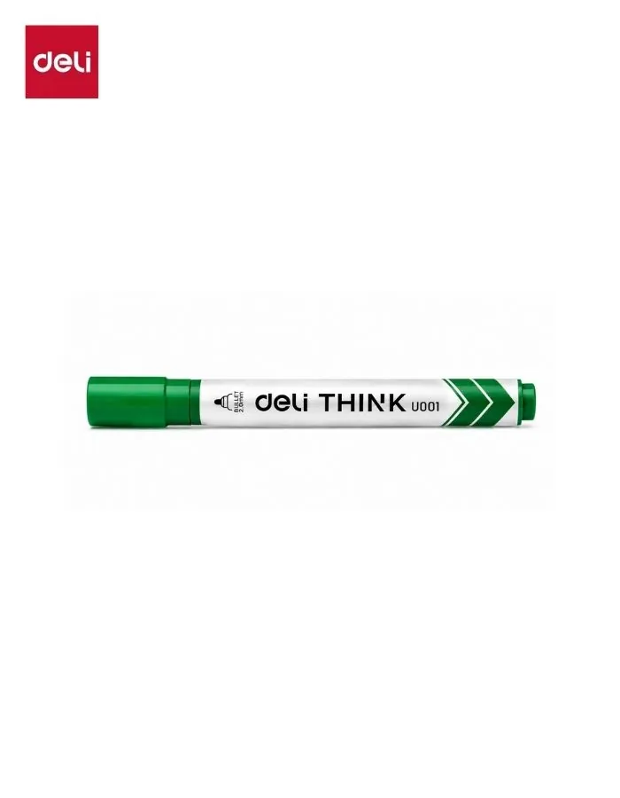 Whiteboard Marker Deli THINK U001 Green 2.0mm Bullet Tip Dry Erase Pen