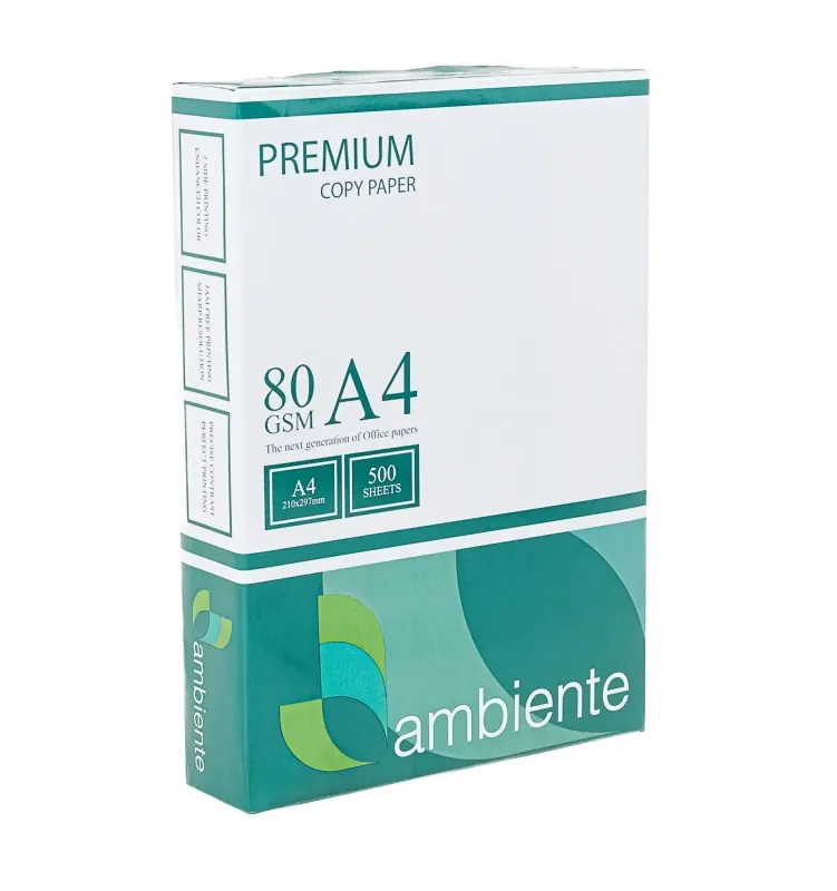 AMBIENTE A4 Copy Paper | 80gsm Premium Printer & Copier Paper- 500 sheets