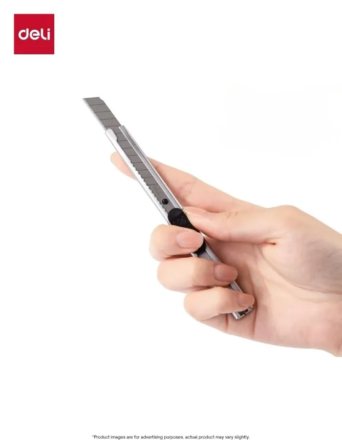 Metal Cutter Blade Refills Utility Knife Blades Deli 2053 SK5 Snap-Off Blades 9mm 13 Pieces Silver