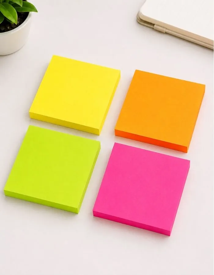 Sticky Notes 3x3 Colorful Neon Memo Pad – Deli Notes for Office, School & Home