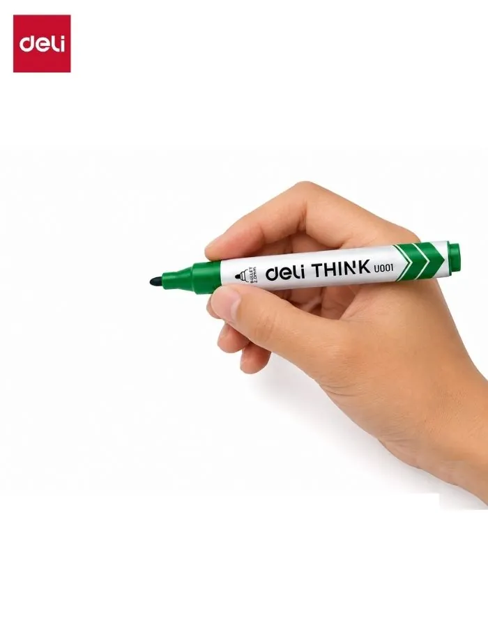 Whiteboard Marker Deli THINK U001 Green 2.0mm Bullet Tip Dry Erase Pen