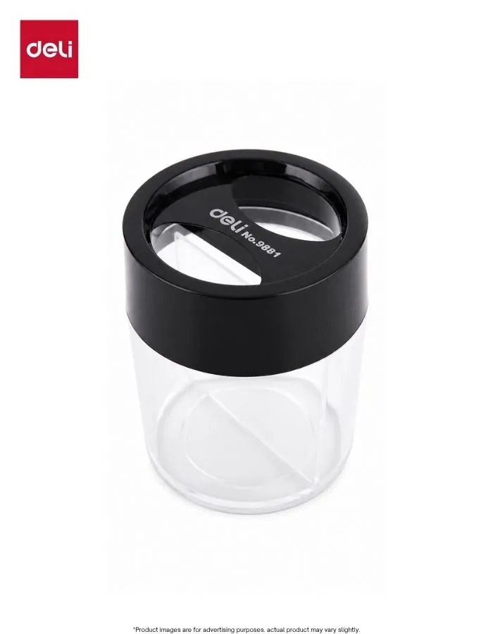 Clip Dispenser Magnetic Paper Clip Holder Deli 9881 Transparent Office Desk Organizer