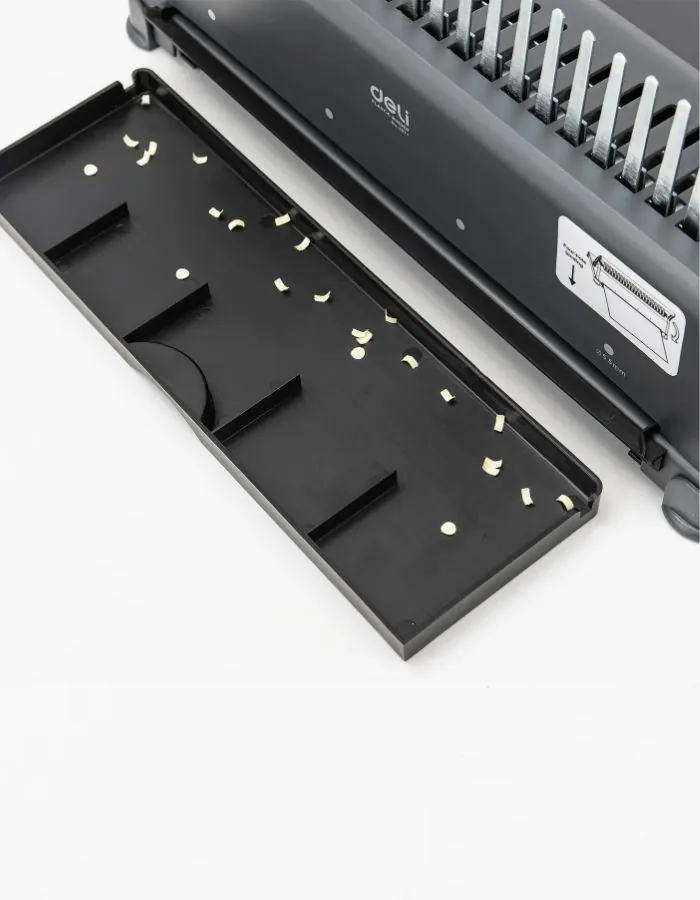 Comb Binding Machine Deli 3871, 12 Sheet Punch Capacity, 350 Sheet Binding Capacity, Black